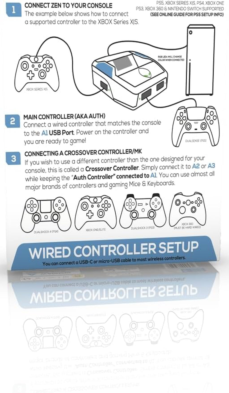 Zen Controller Emulator for Xbox, Playstation, Nintendo and PC (CM00053)