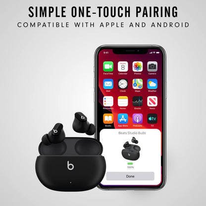 Studio Buds - True Wireless Noise Cancelling Earbuds - Compatible with Apple & Android, Built-In Microphone, IPX4 Rating, Sweat Resistant Earphones, Class 1 Bluetooth Headphones - Black